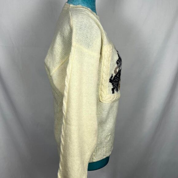 Rare Vintage‎ Woolrich Woman 100% Wool Kitty Cat Sweater (Size S) - Picture 4 of 8